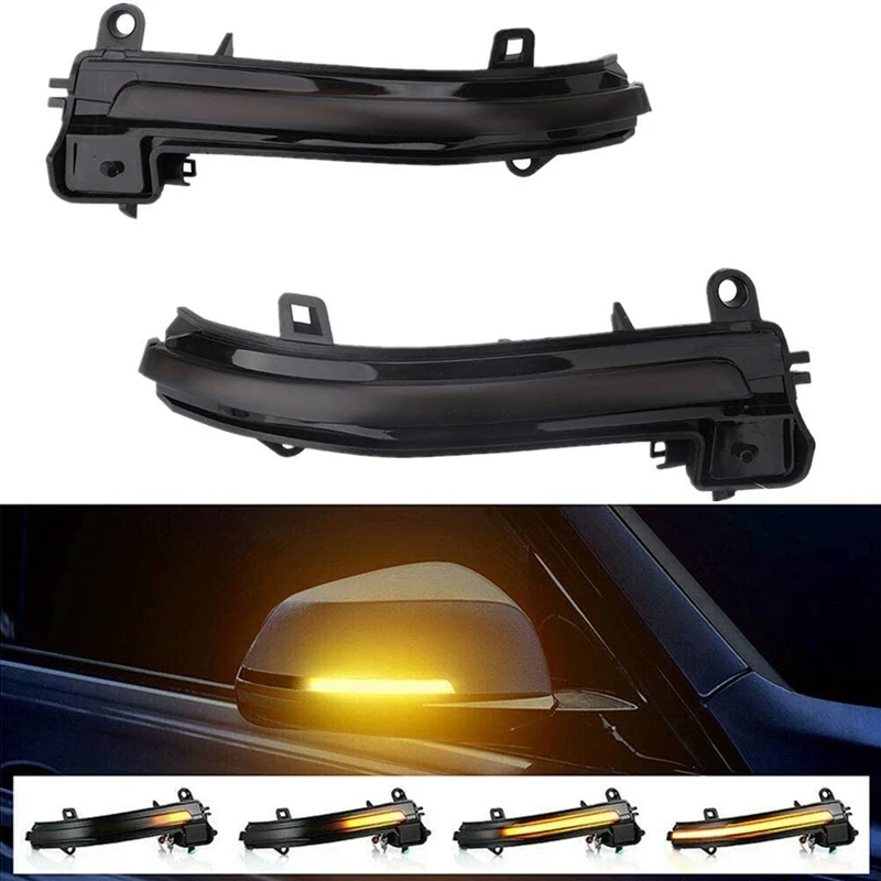 Sequential LED Side Mirror Turn Signal Lights For-BMW 1 2 3 4 Series F20 F21 F22 F30 F32 F33 E84 X1 I3 Smoked