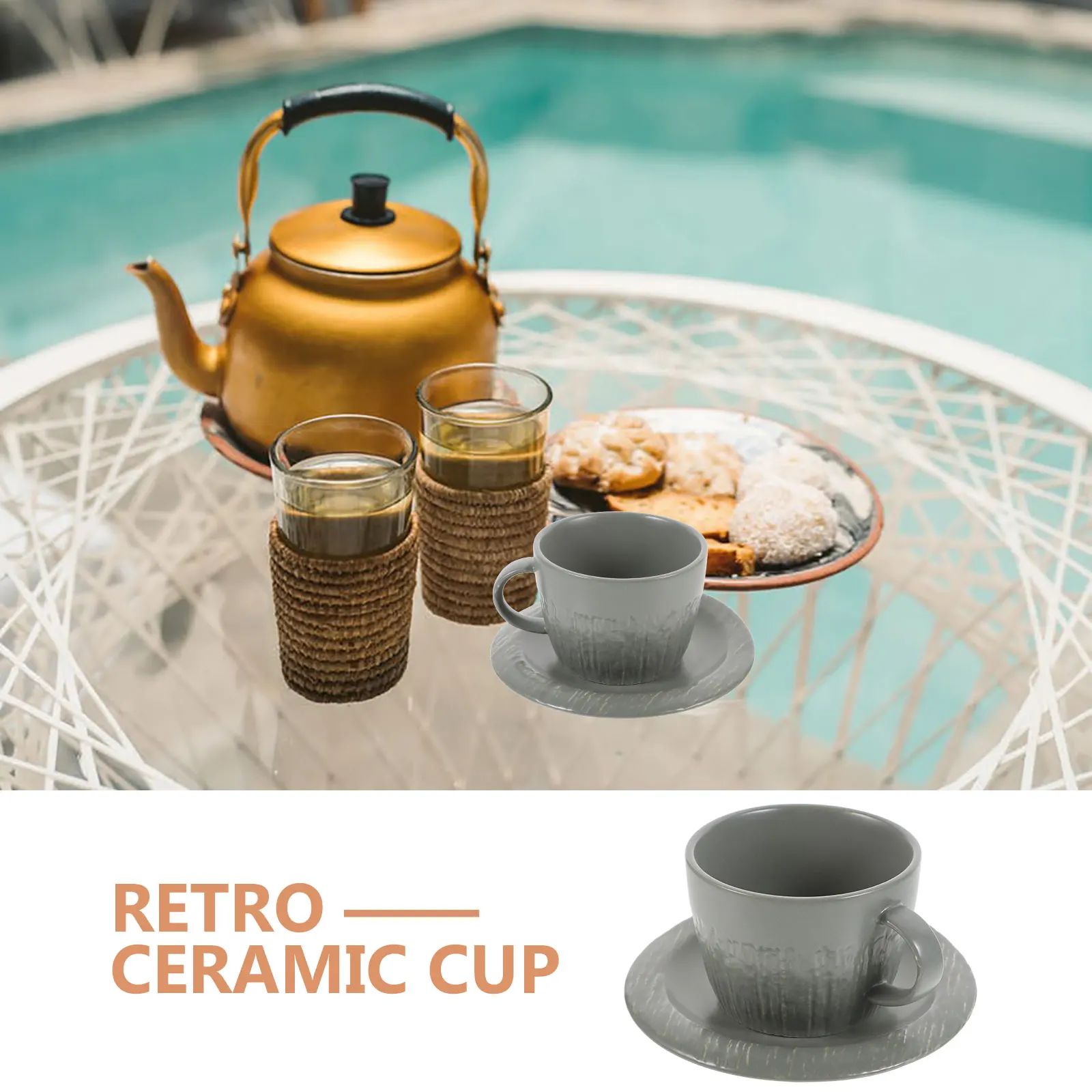 

Ceramic Coffee Mug Tea Cup Elegant Design for Home Office Use Versatile Suitable for Various Beverages Simple Pattern Attractive