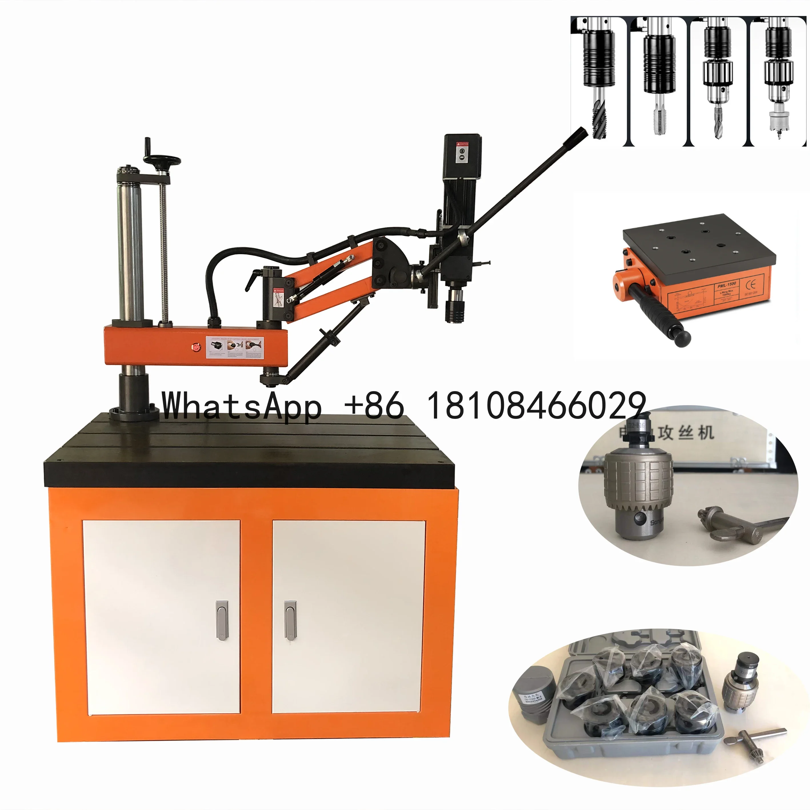 Vertical Section Electric CNC 220V New Condition Construction Industries Long Arm 16mm M3-M16 Tapping Drilling Machine