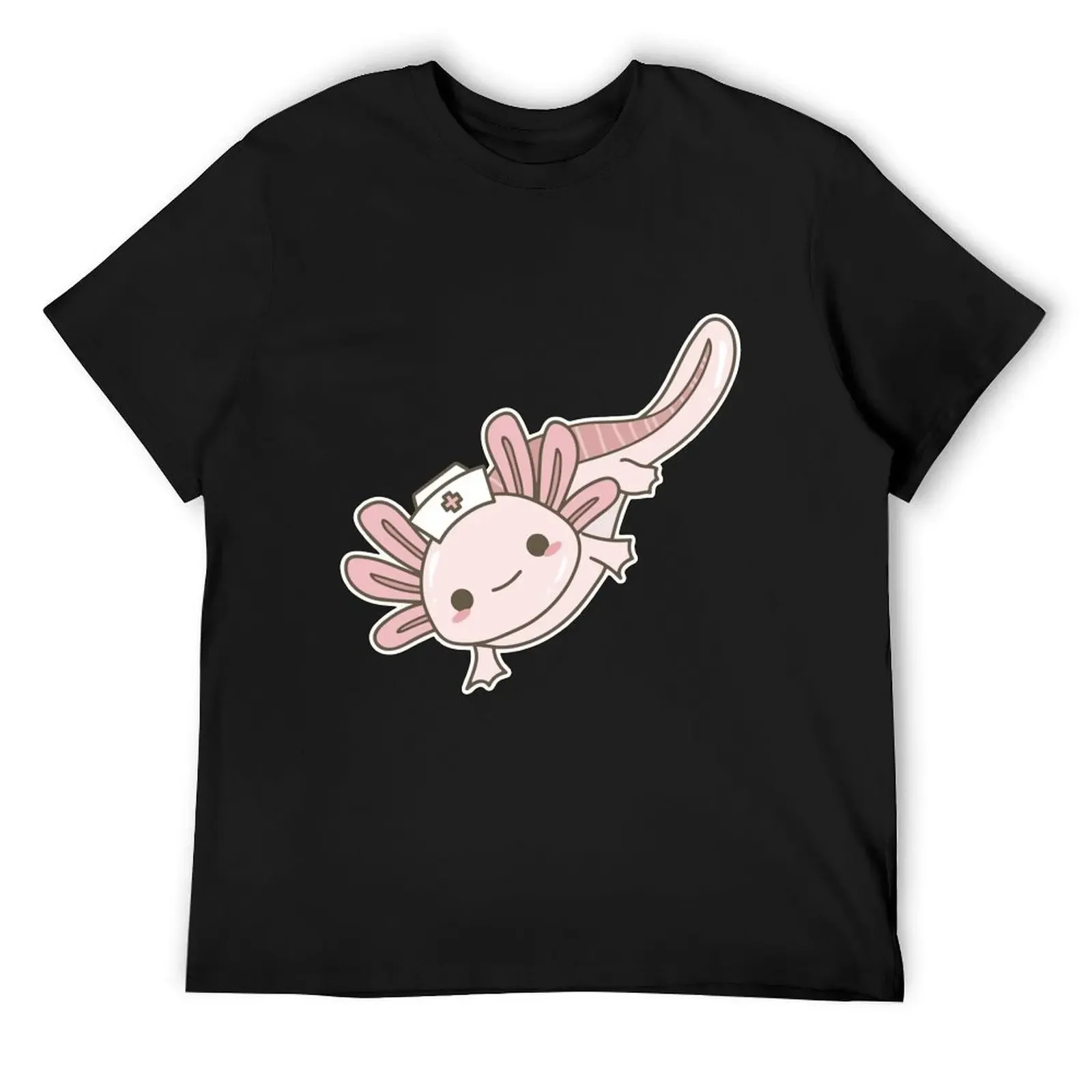 Nurse Axolotl, Kawaii Nurse T-Shirt for a boy anime aesthetic clothes mens champion t shirts