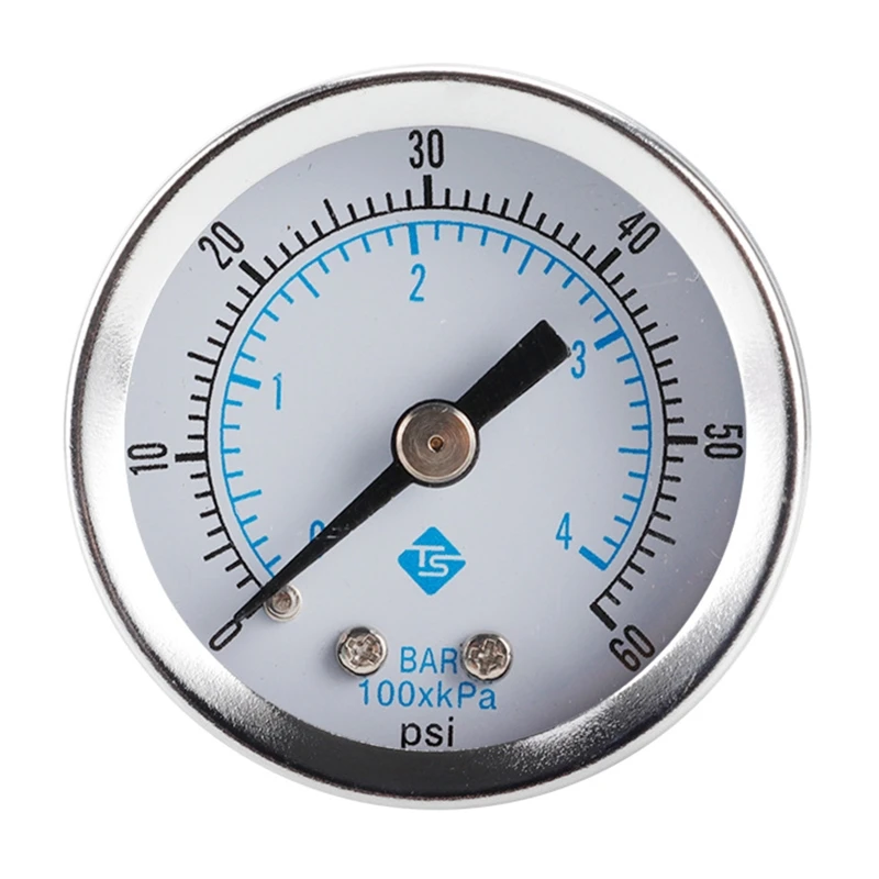 Mini Low Pressure Gauge Back Mount 1/8