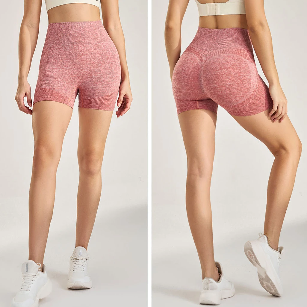 

Women's High Stretch Yoga Fitness Shorts High Waisted Tummy Tightening Breathable Quick Dry Tight Pants