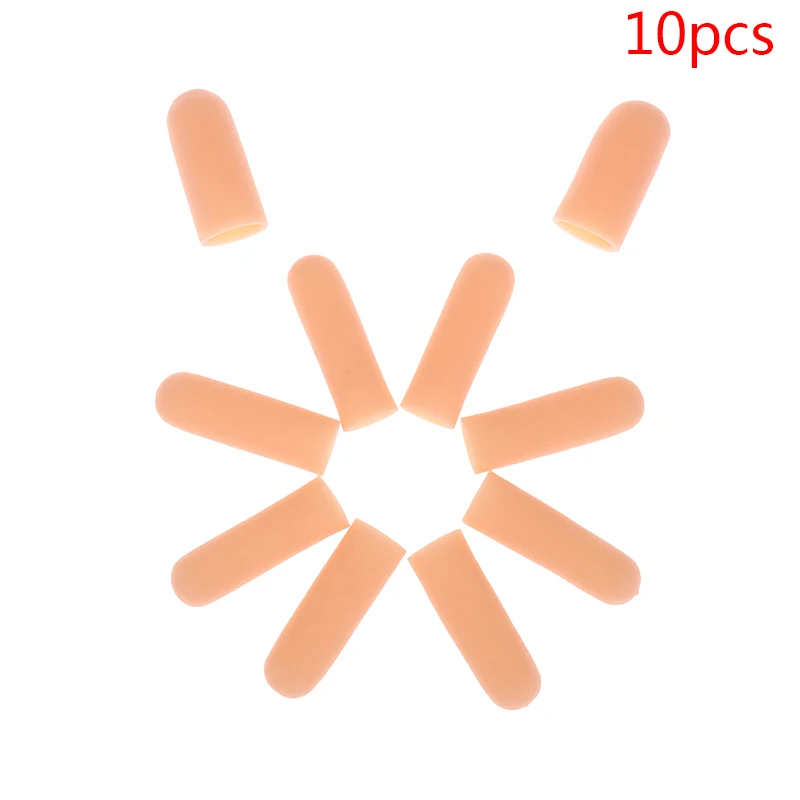 10Pcs Silicone Gel Tube Hand Bandage Finger Protector Anti-cut Heat Resistant Finger Sleeves Great Cooking Kitchen Tools