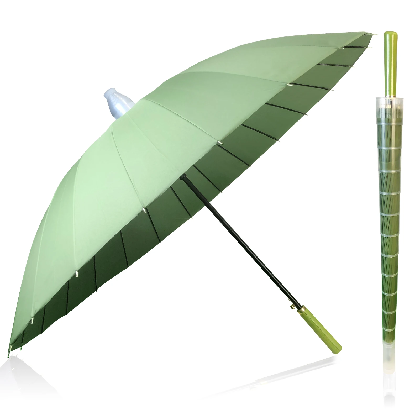 Golf Umbrella 24 Bones Large Windproof Umbrellas Automatic Open Oversize Rain Umbrella Long Handle Vented Stick Umbrellas