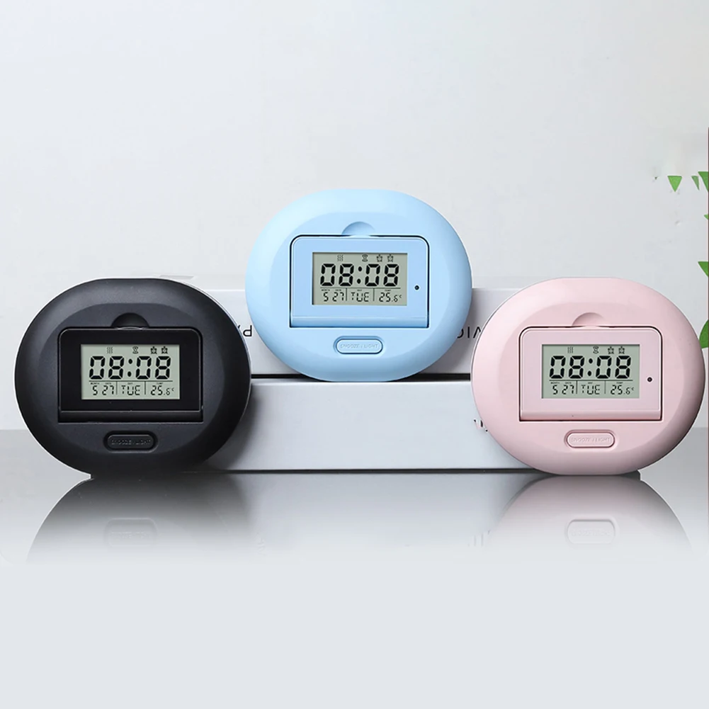 Smart LED Alarm Clock with Vibration Snooze Countdown Timer Multifunctional Display for Students and Study Use