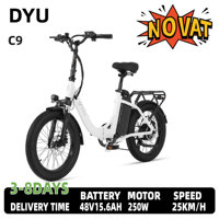 DYU C9 Adult Electric Bike 250W Motor Foldable Electric Bike 48V15.6AH Battery 20 Inch Tires City Commuter Electric Bike