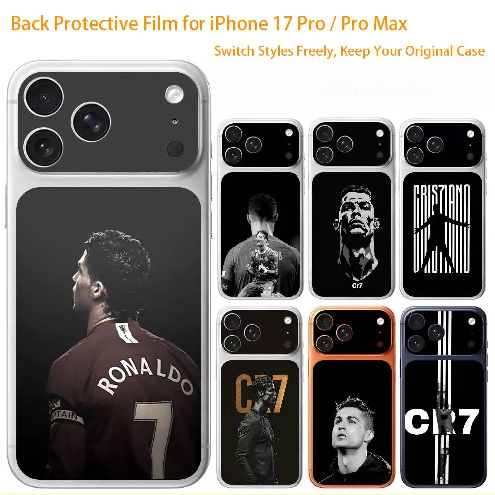 

Football C-CR7 R-RonaldoS-S Premium Skin Wrap for iPhone 17 Pro/Max, Back Frame Camera Protective Decal (Not Case)