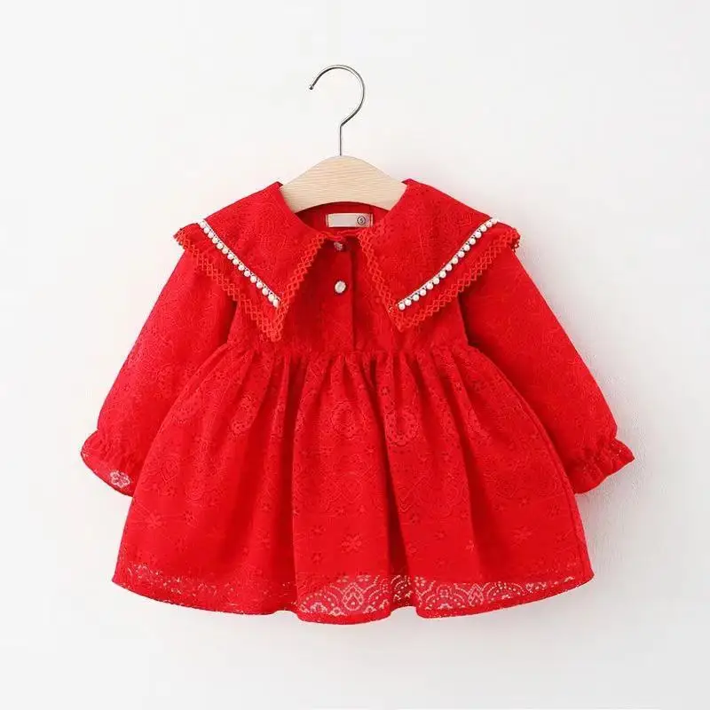 0-5year Long sleeve Lace Girls Dresses Autumn Kids Dress Princess Party Baby Dresses for Children Clothing