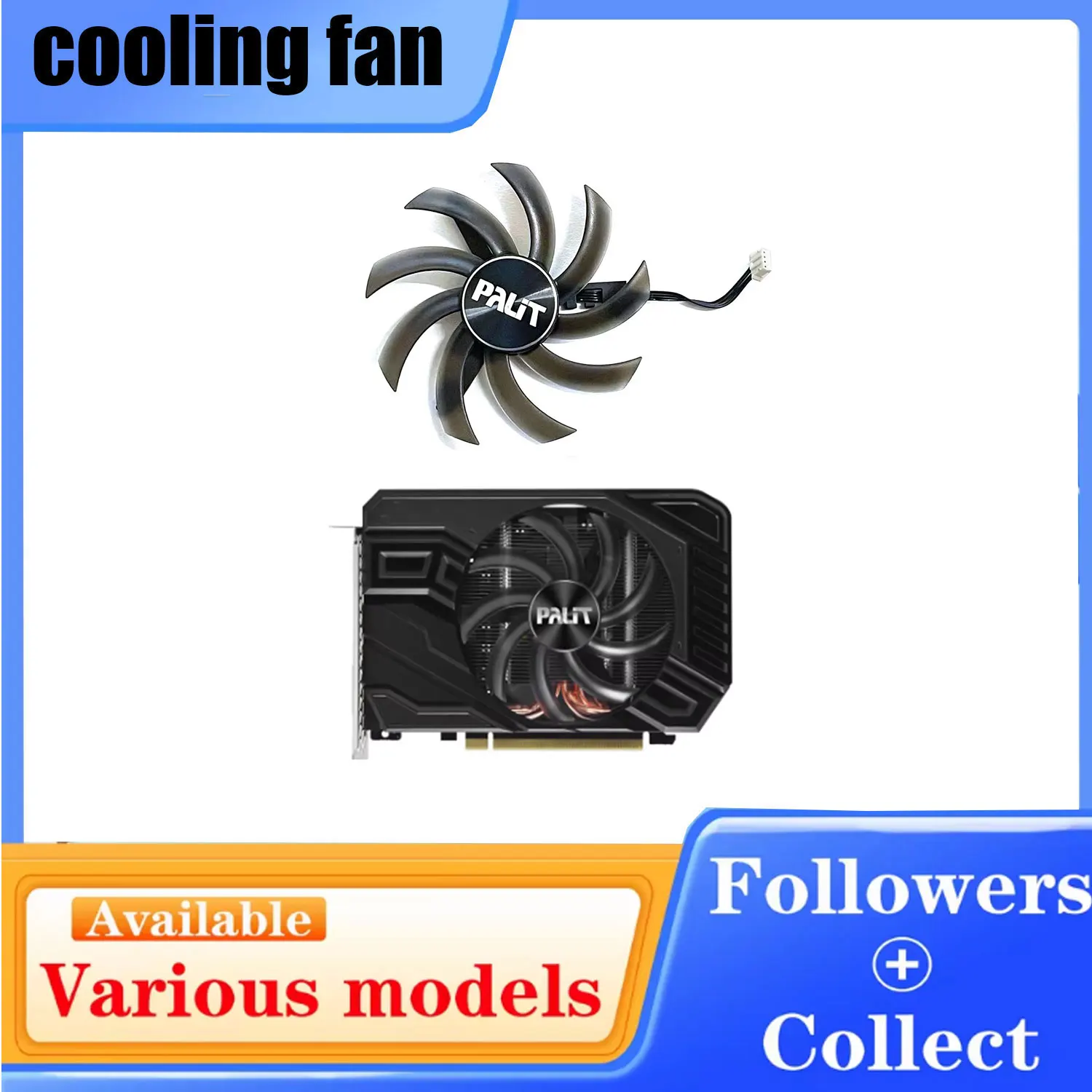 Brand new TH1012S2H-PAA01 95MM 4PIN DC 12V 0.45A suitable for PALIT GTX 1660 Ti 1660 SUPER 1660 1650 StormX OC graphics card