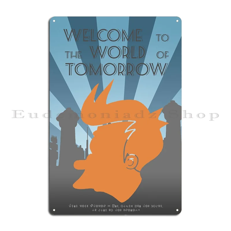 Here Lies Philip J Fry, Named For His Uncle To Carry On Metal Plaque Wall Decor Print Mural Living Room Tin Sign Poster