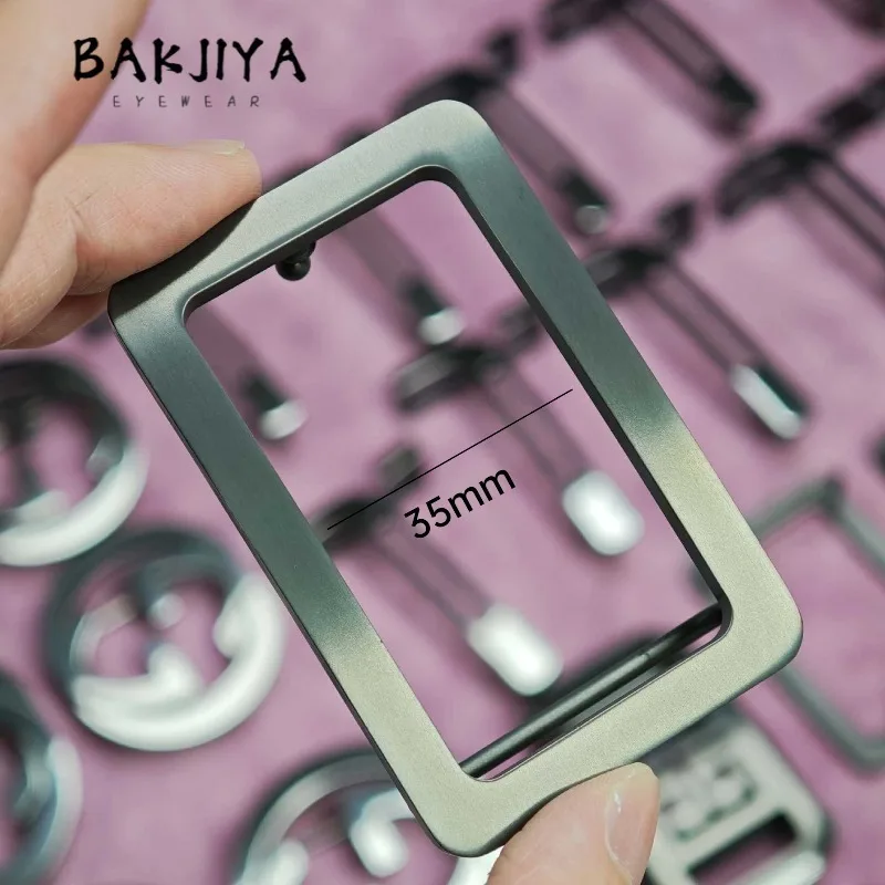 1pc Pure Titanium Belt Buckle 35mm/38mm Flat Pin Buckles, Rustproof Anti Allergy Fashion Hollow Out Unisex Jeans Belt Clasp Haed