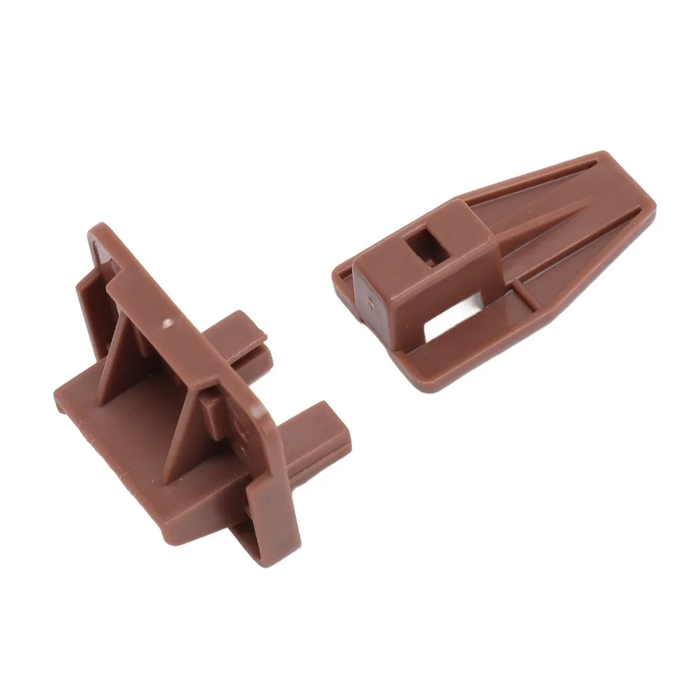 10 set Durable Plastic Drawer Track Guide With Screws Brown Drawer Slide Glides Drawer Replacement Parts Drawer