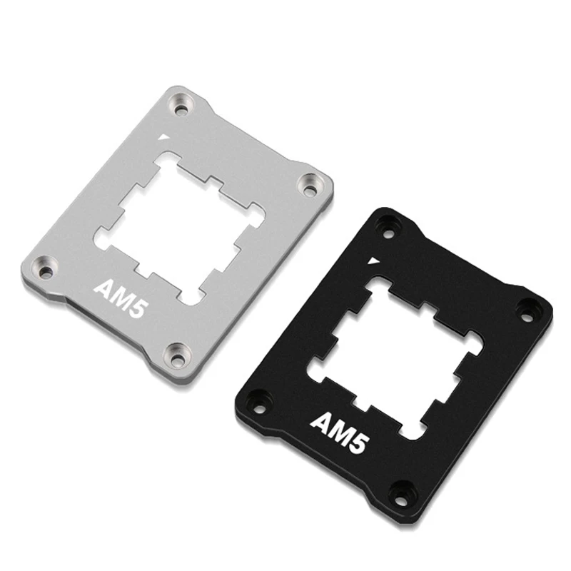 AMD AM5 CPU Anti Bending Corrector Frame, CPU Mounting Cover Plate Fixing Buckle, Black/Silver