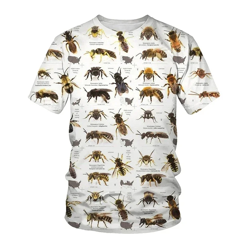 3D Printed Insect T Shirt For Men Butterfly Pattern Tees Summer Personality Loose Short Sleeve Tops Unisex Round  Neck  T-Shirts