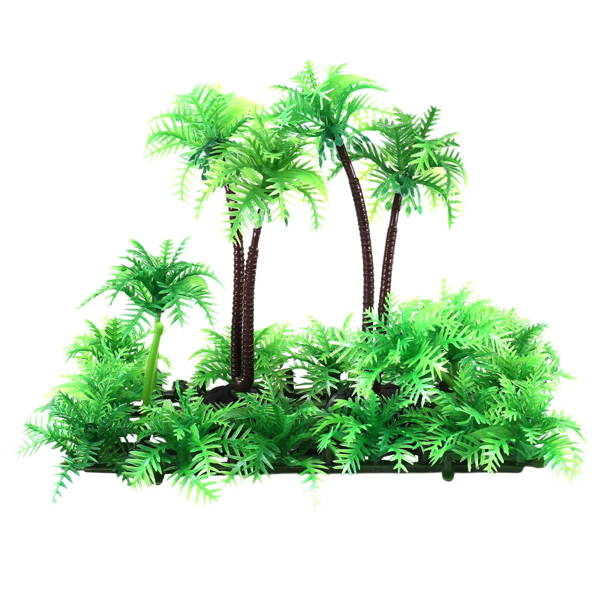 3.9 inch Height Artificial Coconut Palm Plant for Aquarium Fish Tank Green