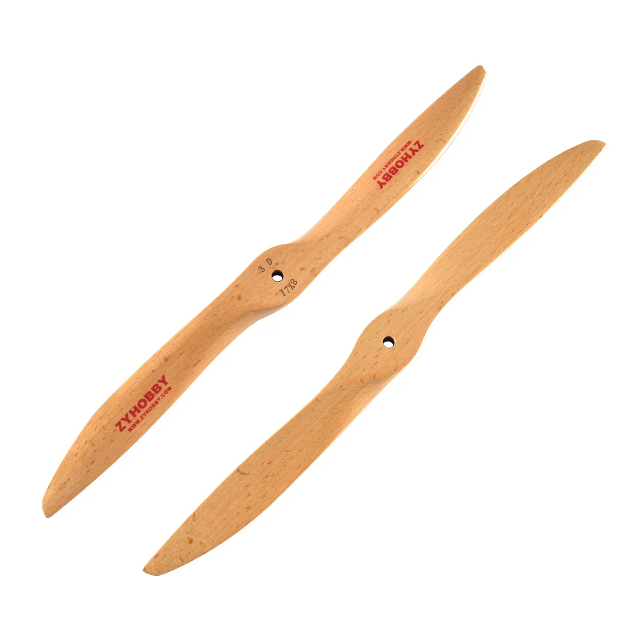 1Pc 3D 2-Blade 17X8 17X10 18X10 19X8 19X10 20X8 20X10  Strong Wooden Beech Propeller Gasoline Prop for RC Plane