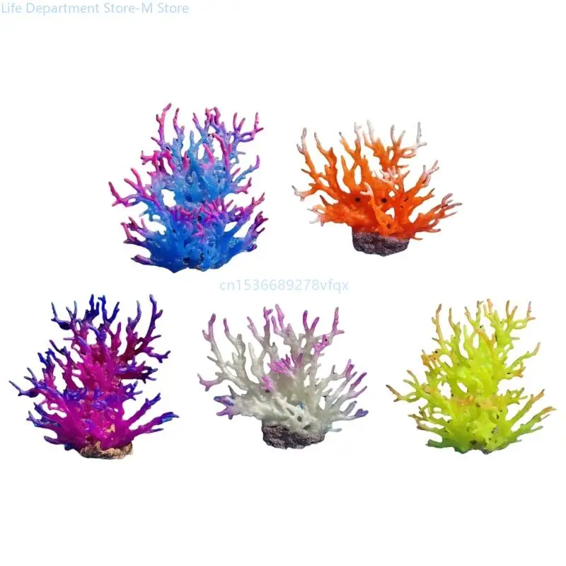 

Water Plant Colorful Ornaments Artificial Coral Beautify Aquarium Appearance