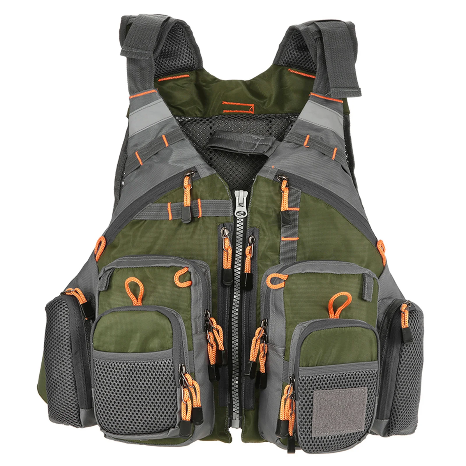 Outdoor Breathable Padded Fishing Life Vest Superior 209lb Bearing Life Safety Jacket Swimming Sailing Waistcoat Utility Vest