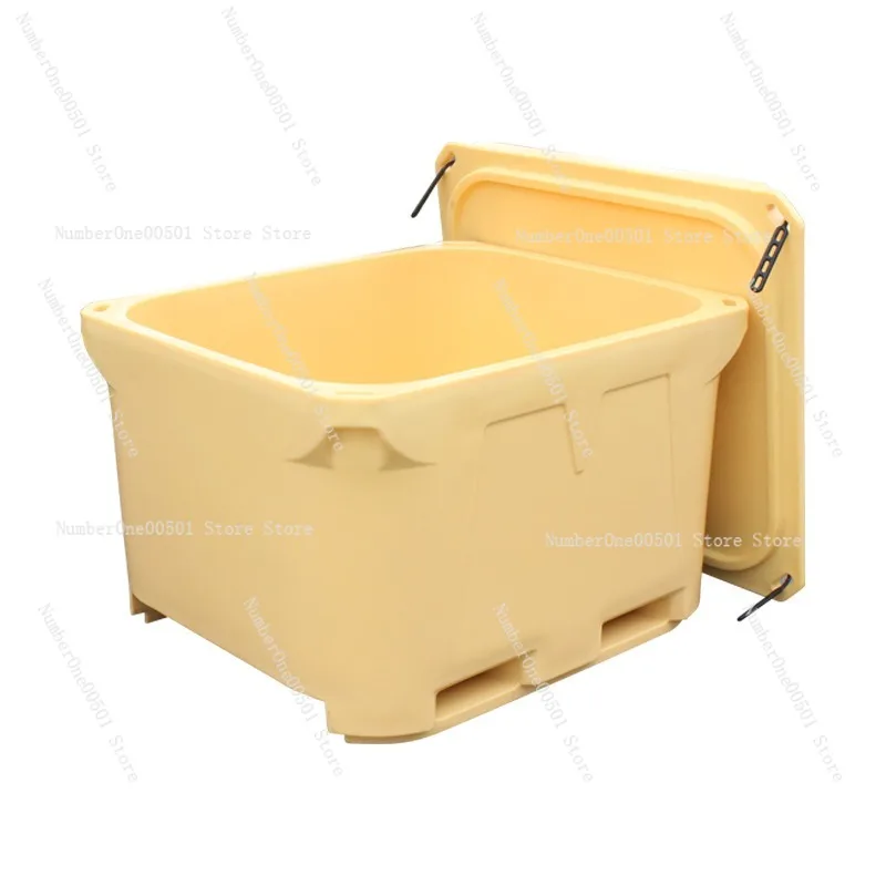 700L Seafood Insulated Container Double Wall Fish Tub Roll Molded Insulation Box for Fishing Boat Transport