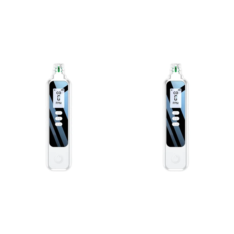【RECOMENDAR】2X Portable Carbon Monoxide Detectors For Travel, LCD Display Handheld CO Detector With 2 AAA Batteries Powered, (Wh