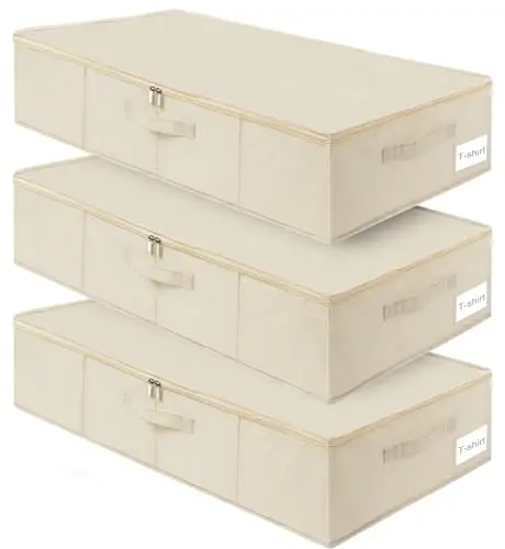 

Комплект из 2-х коробок для хранения свадебных платьев под кроватью Punemi, сумки для хранения одежды с улучшенными ручками, вместительные контейнеры для обуви под кроватью