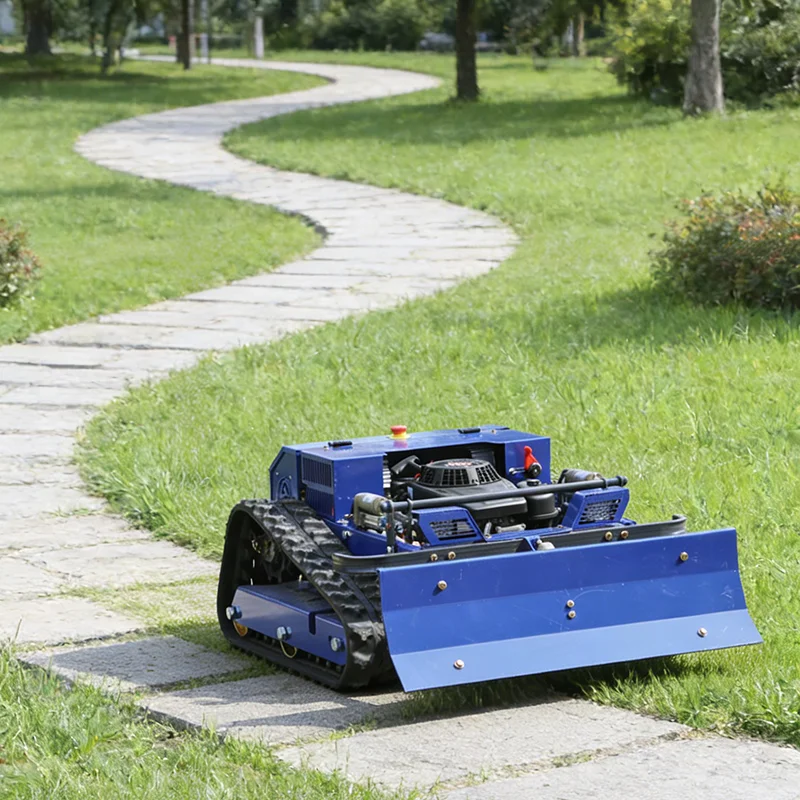 

Customized tracked remote-controlled lawn mower with strong industrial power, suitable for large-scale landscaping projects