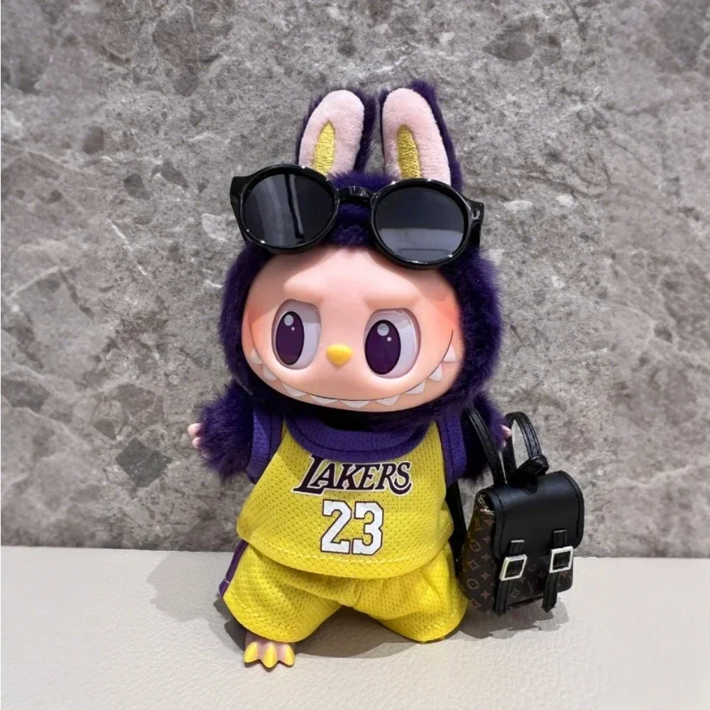 

For 17cm Labubu Basketball Player Clothing Kawaii Mini Plush Doll Clothes Doll Cute Athlete Idol Doll Accessories Birthday Gifts
