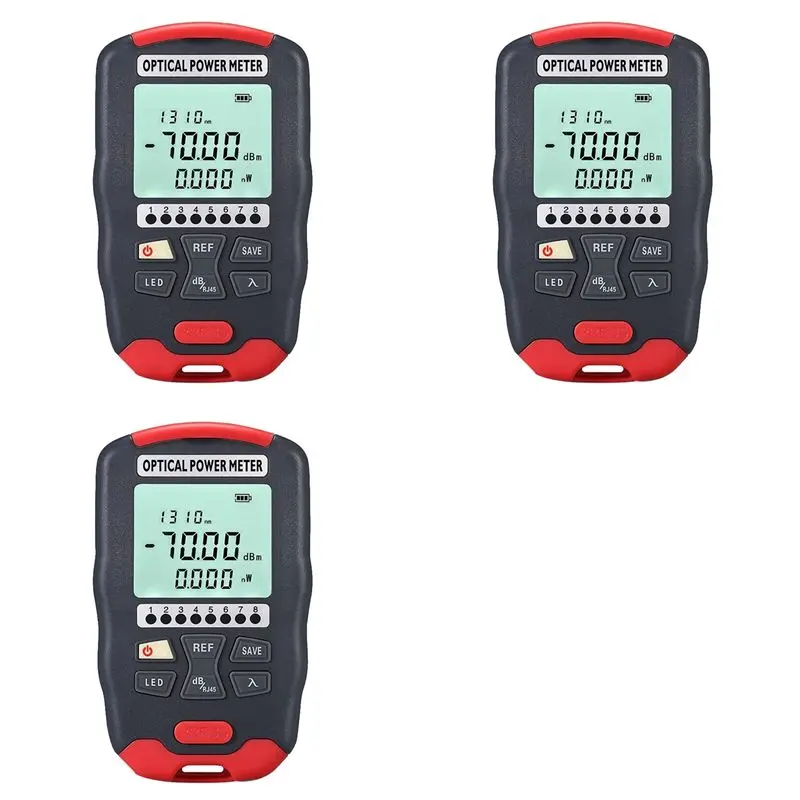 A37T-3X Optical Fiber Power Meter Fiber Visual Fault Locator 10 Wavelengths Sensitive Chip Accurate Measurement For Wiring D7