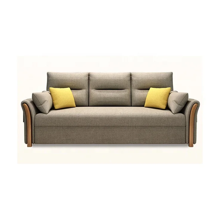 

A Hot saleModern wooden folding chair living room multi-function divan sleeper three seat sofa bed furniture