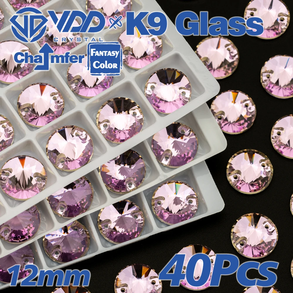 VDD S276 Violet Beam Top-Qualität AAAAA K9 Glas aufnähbare Strasssteine, Nähkristalle, flache Strasssteine für Kleidungsdekorationen – Detail 9