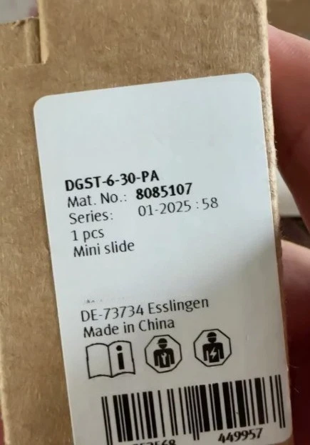 

Brand New DGST-6-30-PA 8085107 Fast delivery