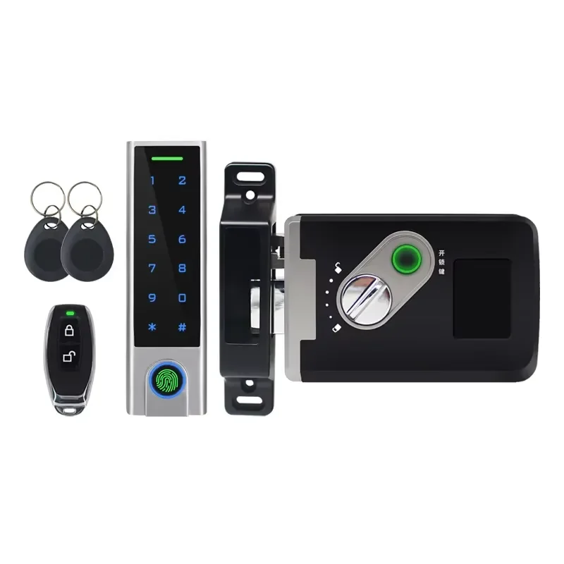 Office IP65 Smart Digital Door , Wireless Keyless Intelligent Fingerprint Password Door Entry With Back up Battery