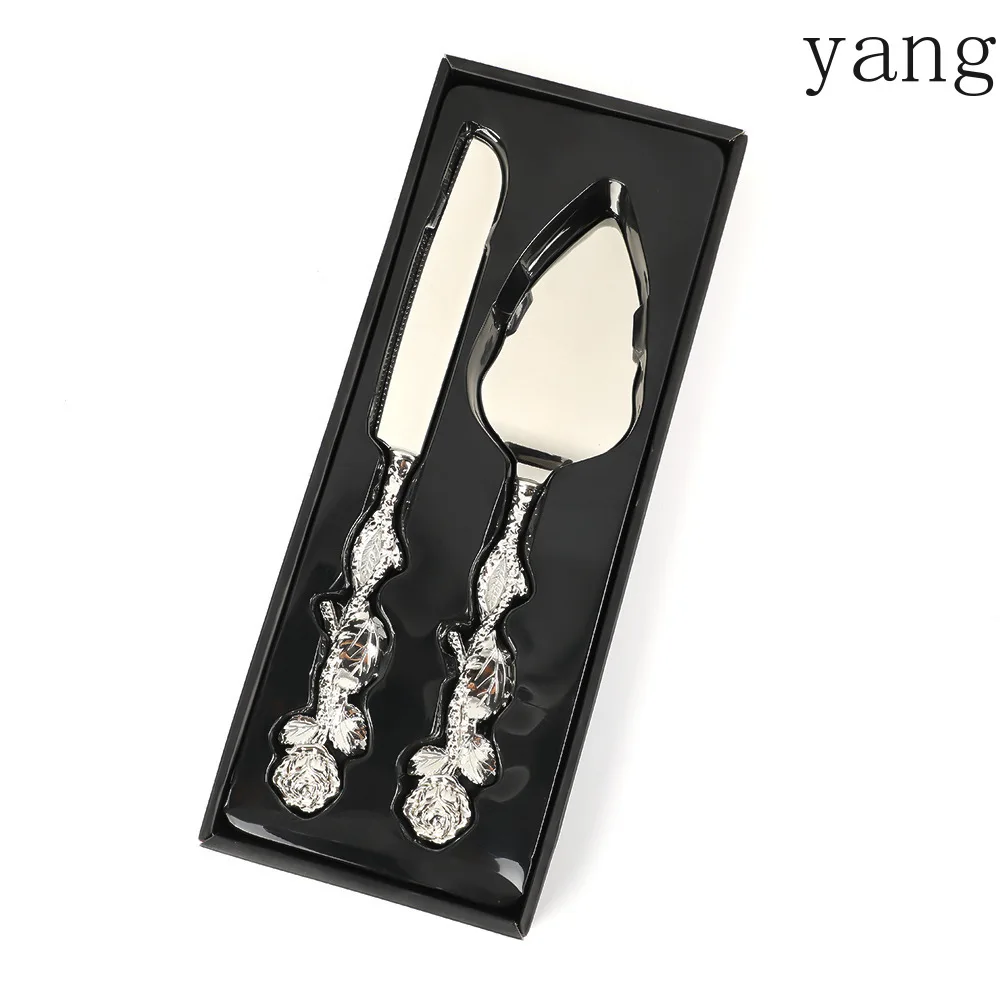 CX light luxury and elegant zinc alloy rose knife shovel set, home baking gadgets