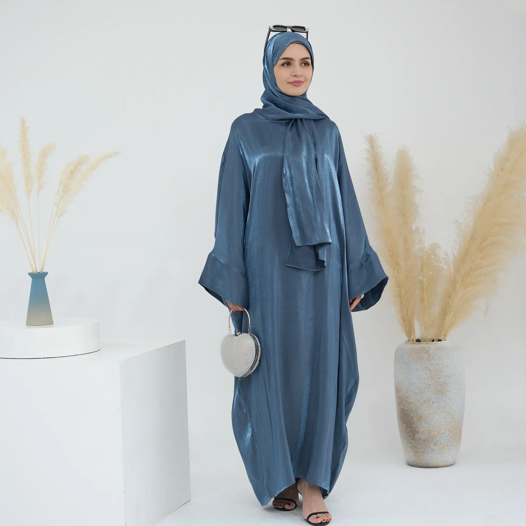 2024 ฤดูร้อนเงา Abayas สําหรับผู้หญิง Marocain Kaftan ดูไบตุรกี Robe มุสลิมเจียมเนื้อเจียมตัวชุด Eid Djellaba Caftan อิสลาม Jalabiya ชุด