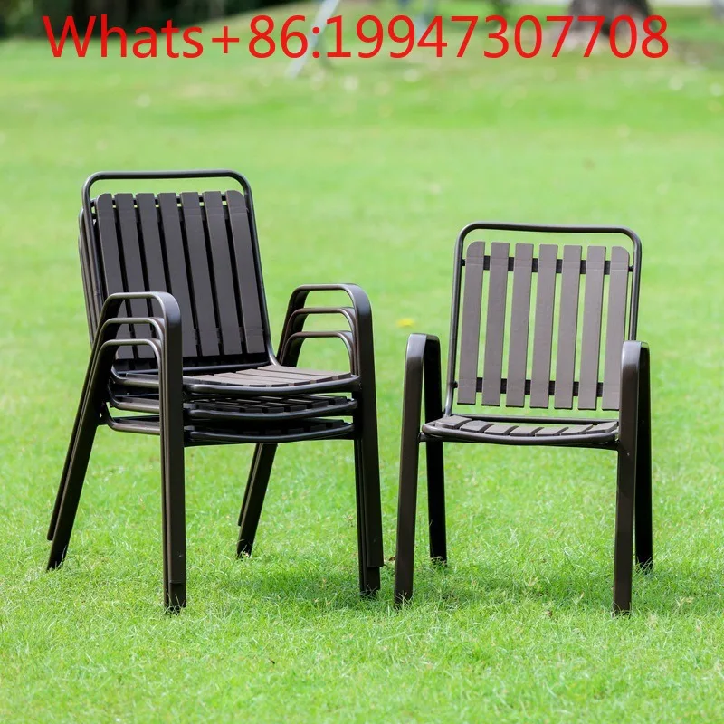 Outdoor preservative wood chair plastic wood courtyard balcony garden villa modern simple leisure furniture