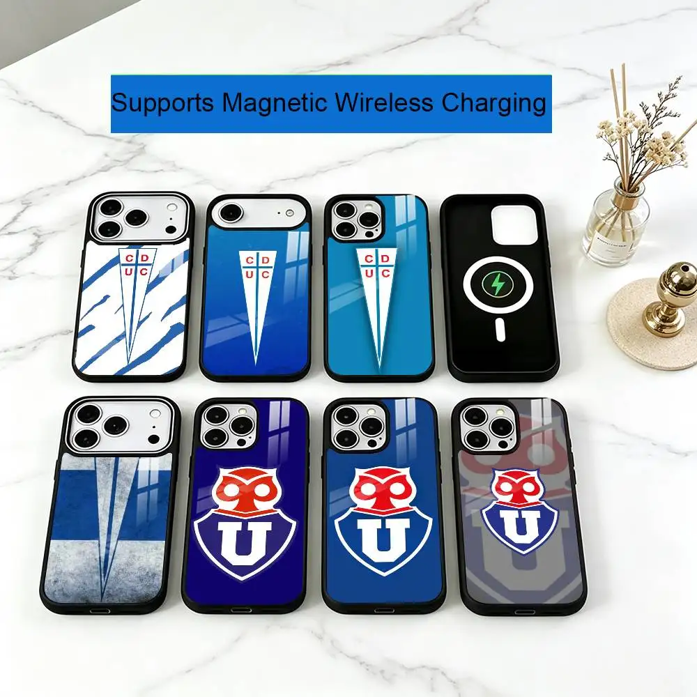 C-Chile U-University-CU LOGO Phone Case For iPhone17,16,15,14,13,12,11 Plus,Pro Supports Magnetic Wireless Charging