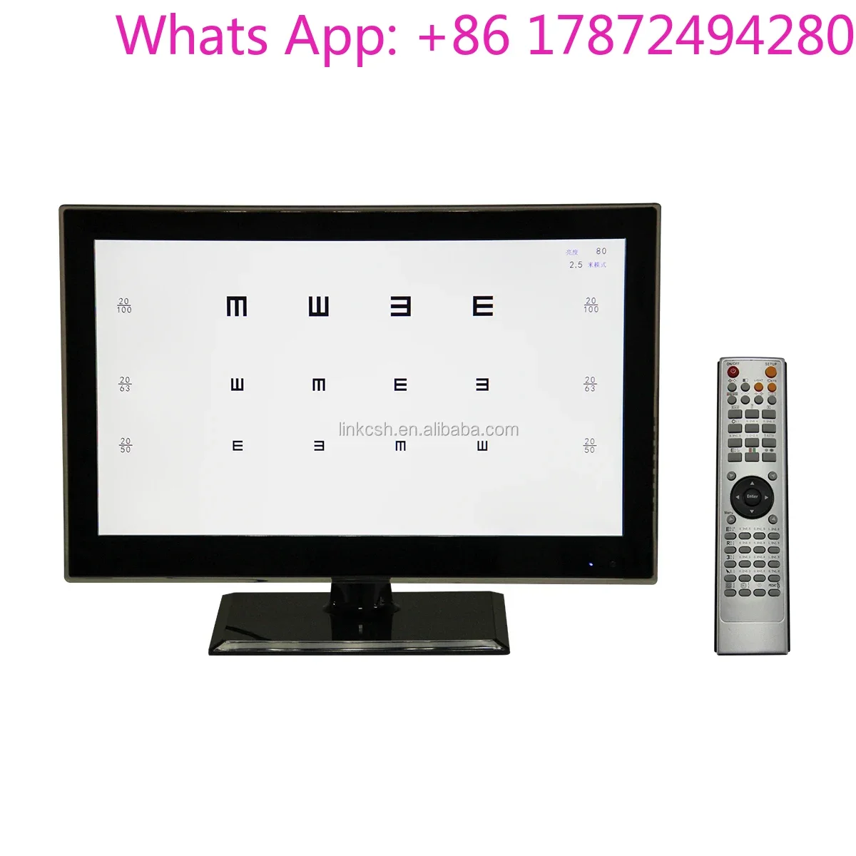 New Type Eye Test Chart 21.5 inch LED Backlit Screen     Remote Control LED Vision Chart