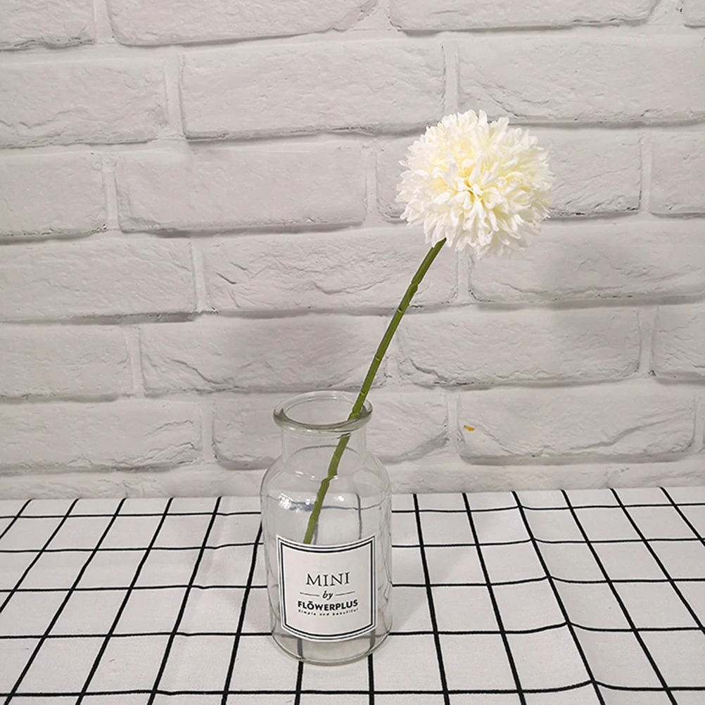 

6Pcs Artificial Hydrangea Flowers White Realistic Silk Petals Plastic Stem Wedding Party Decoration Home Garden Birthday Party