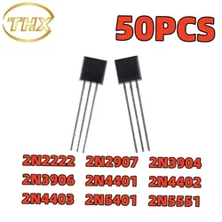Transistor 100% nouveau, 2N3904 2N3906 2N2907 2N4401 2N4403  2N2222 PN2222 2N5401 2N5551 2N5087 2N5088 2N5089 TO-92