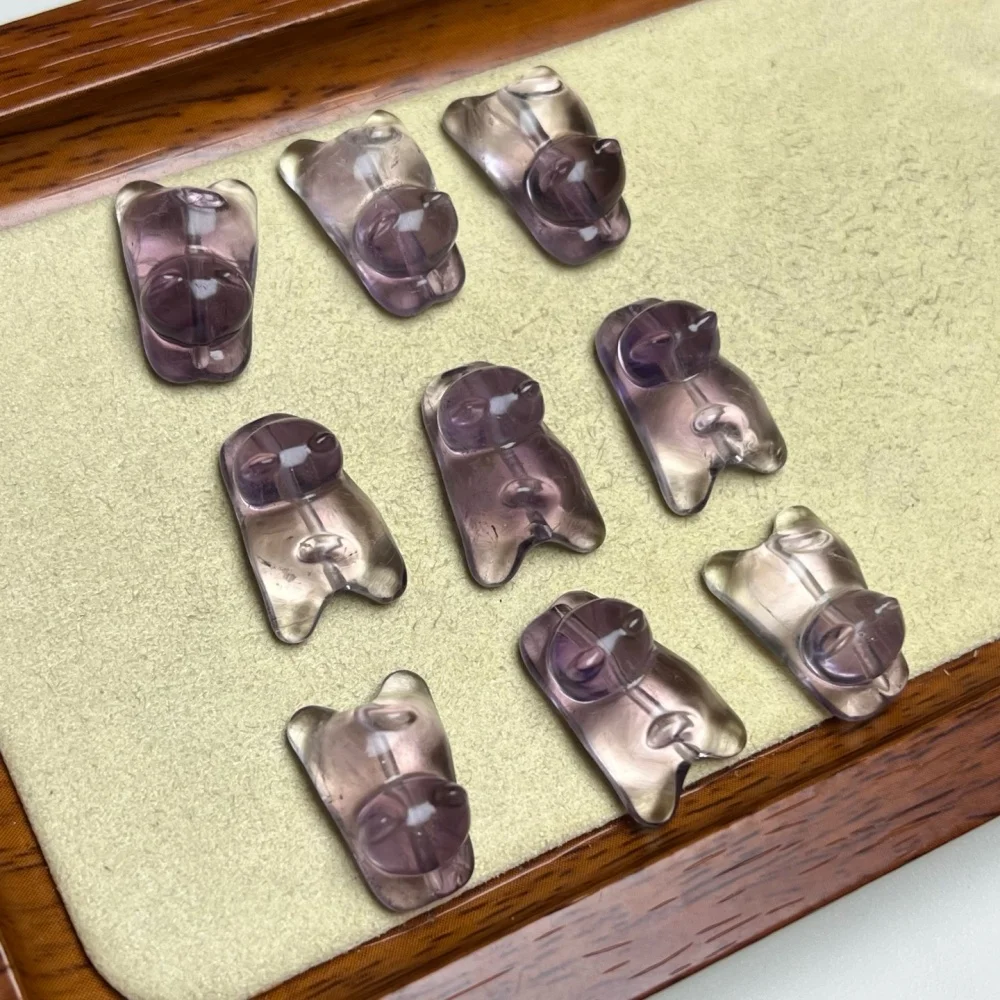 5-個-16-ミリメートル天然アメジスト猫ビーズファッション風水彫刻クリスタルジュエリー-diy-アクセサリーギフト家庭菜園装飾用