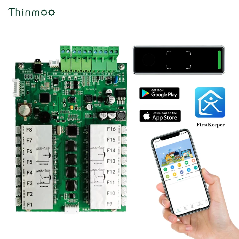 Thinmoo new lift controller elevator module pcba board lift controller TCP/RS485 multiple floors IC/ID card access control