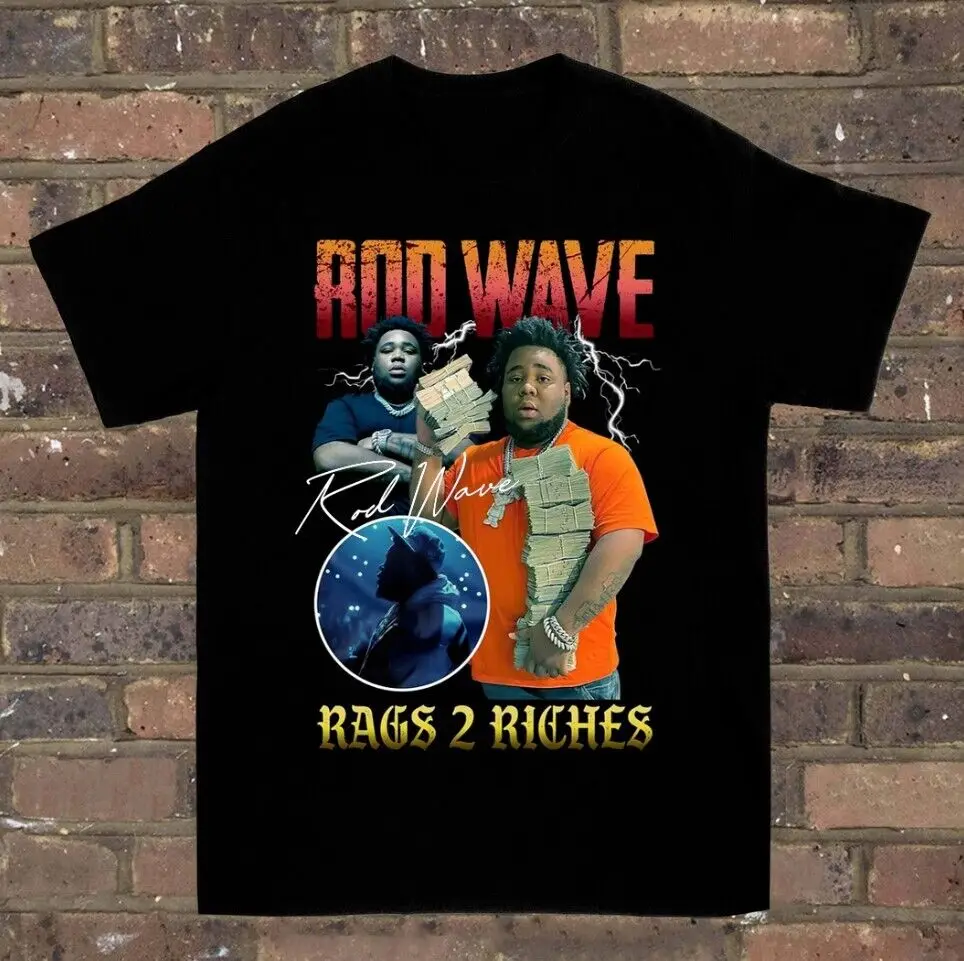 

Rod Wave Rags 2 Riches T-shirt Cotton For Men Women Black Unisex All Size S-3XL