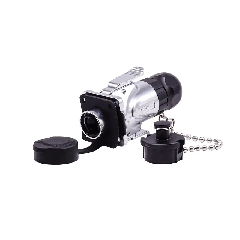 في الهواء الطلق IP67 مقاوم للماء MTP MPO الطيران الألياف البصرية موصل M16 سريع قفل سريع ذكر التوصيل أنثى المقبس محول الإشارة