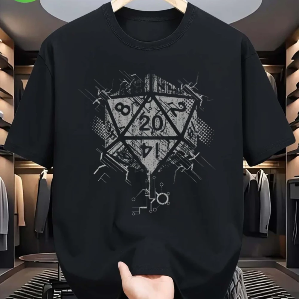 Dragons 20th Anniversary T-Shirt RetroDesign Black Crew Neck Tee Suitable for Casual Wear Gaming Conventions Outdoor Activities