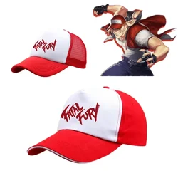 Games Terry Bogard Baseball Cap King of Fighters Embroidery Cotton Fatal Fury Hat Cosplay Adjustable Unisex Outdoor Prop Gift
