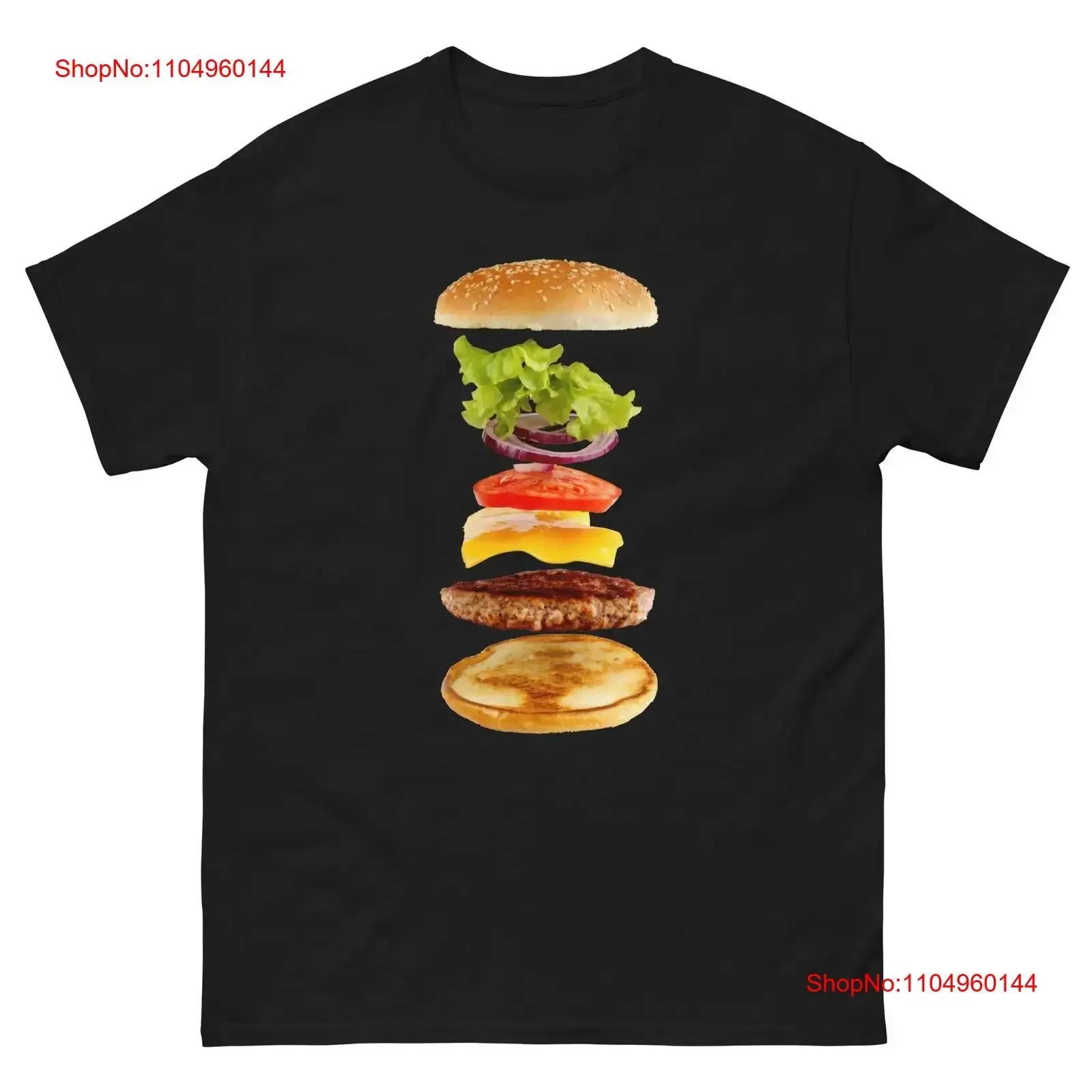 

Classic Cheeseburger Breakdown T Shirt All Sizes Multiple Colors vintage Washed Soft graphic Breathable Versatile