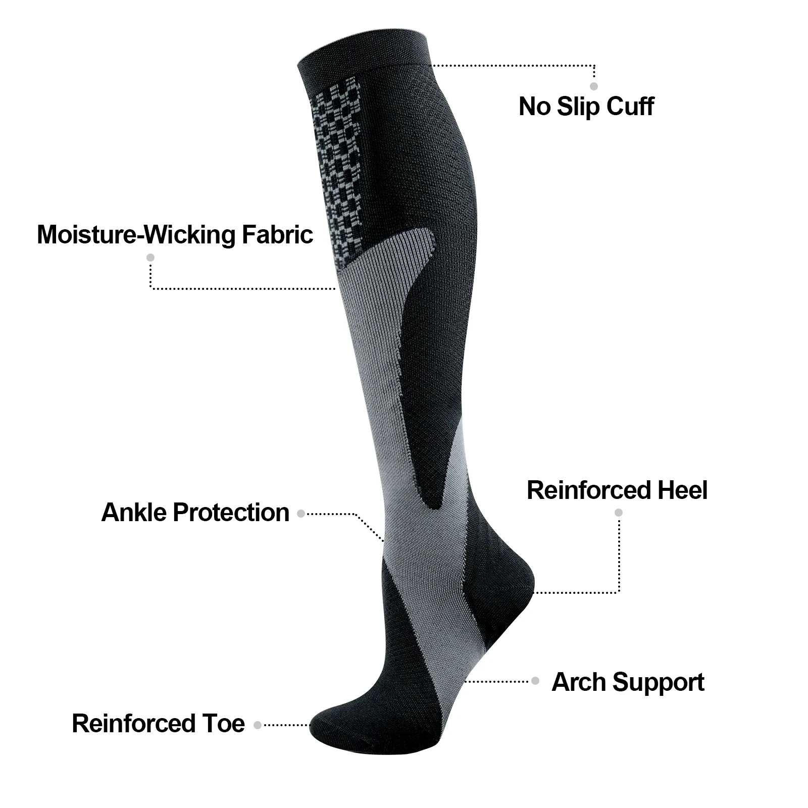 Compression Socks Marathon Football Golf Sports Socks Men Women Medical Nurses 20-30mmhg Pregnancy Edema Diabetes Varicose Socks