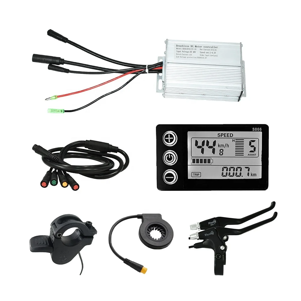 High Performance 48v Smart Electric Bike Kit Pedal Assisted LCD Parts Electric Bike Conversion Controller Kit