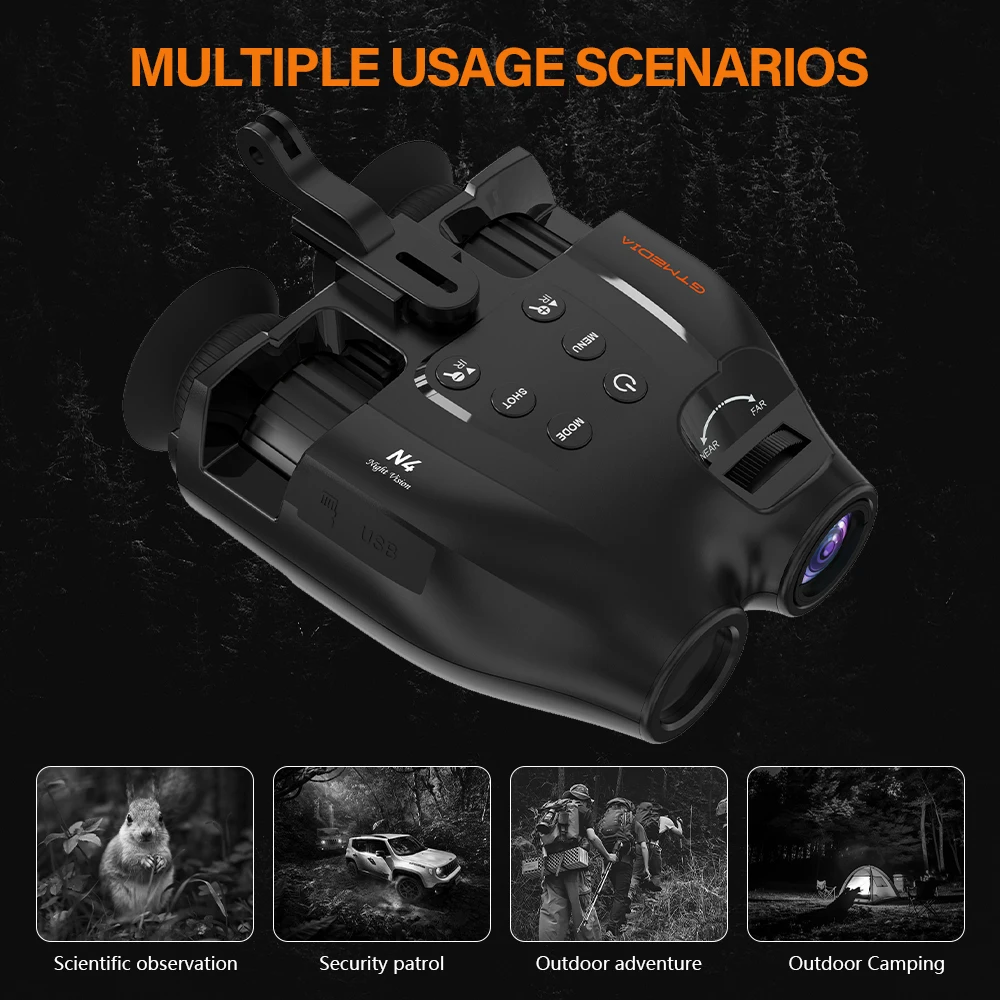 GTMEDIA N4 HD Screen Binocular Night Vision Device 1080P Video IPX6 Waterproof for Outdoor Hunting Infrared Night Vision Device