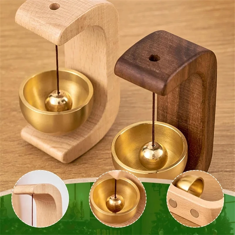 Campanello Magnetico In Legno Campanelli Eolici In Legno Sospesi Campana In Rame Campanelli A Vento In Noce Campanelli Per Porte Vintage Decorazioni Per La Casa